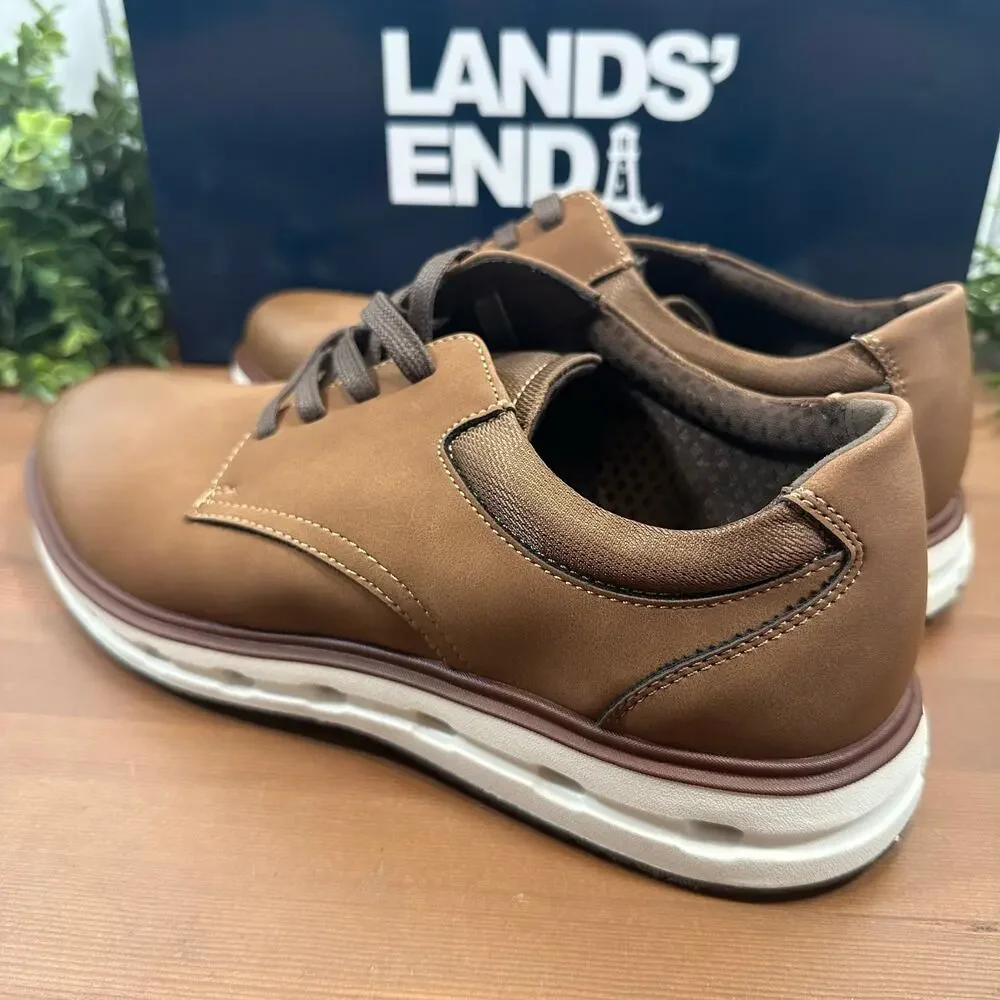 Lands' End Men's Sport Dark Tan Oxford Shoes Size‎ 9.5